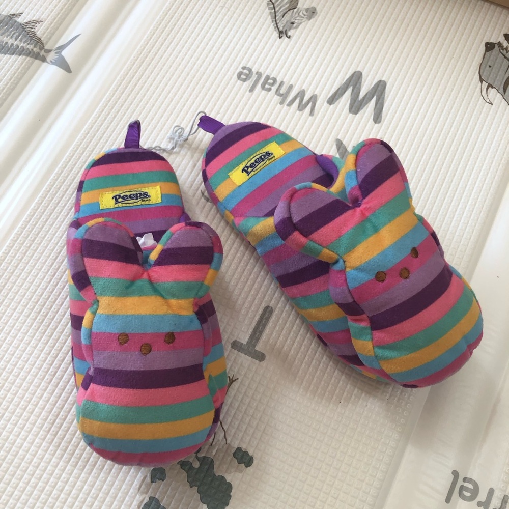 Peeps bunny rabbit girls slippers